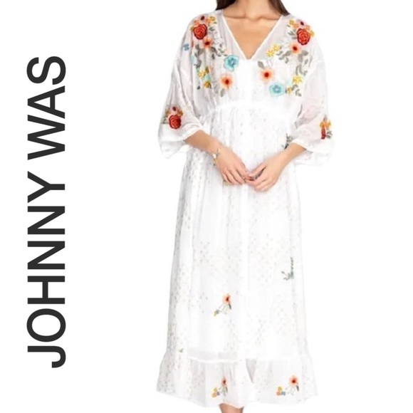 Johnny Was Fiero Embroidered Dress Size Small - Picture 1 of 17